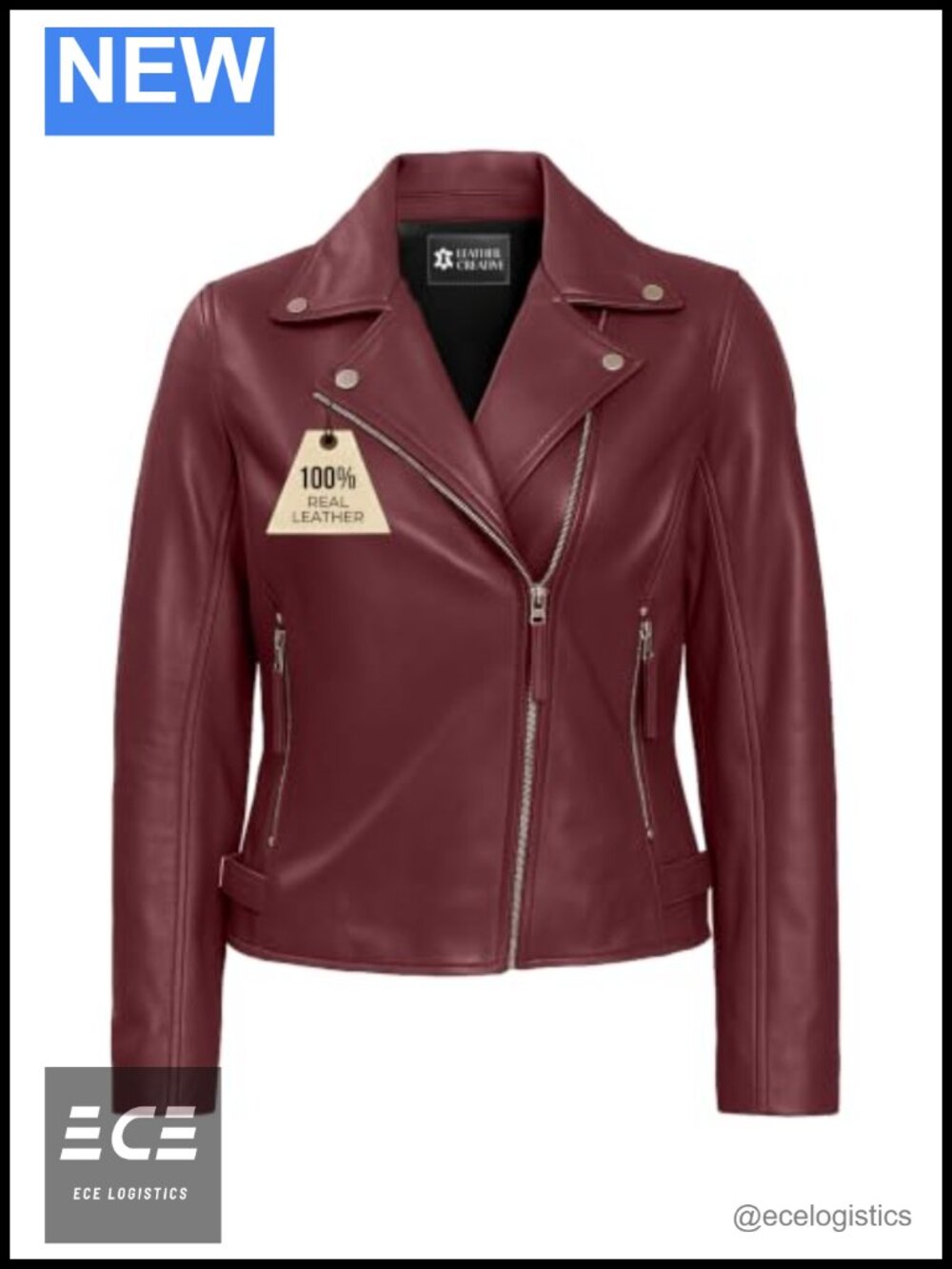 Genuine Lambskin Leather Jacket Women Cropped Motorcycle Coat Belt